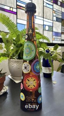 DON JULIO 1942 EMPTY BOTTLE 750ml WITH CORK, handmade Diamond Dots one of a kind