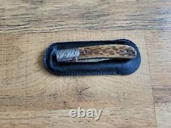 D. B. FRALEY hand made folding knife damascus one of a kind