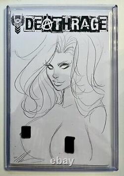 Deathrage #1 Blank ORIGINAL ART ALE GARZA SKETCH! SIGNED One Of A Kind! WithCOA