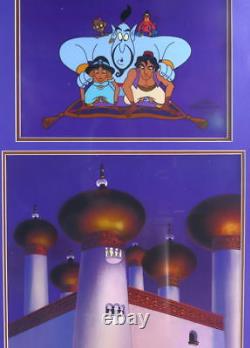 Disney Aladdin ORIGINAL ART One-of-a-kind CEL Genie Jasmine Animation Movie cell