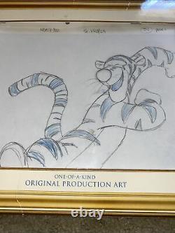 Disney Pooh Tigger Movie Original Pre Production Drawing WithCOA One Of A Kind