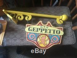 Disney Store Display Prop Pinocchio- Geppetto Work Shop Sign One Of A Kind