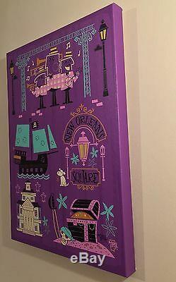 Disney WonderGround One of A Kind Giclee on Canvas New Orleans Square Ben Burch