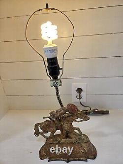 Don quixote rustic antique lamp rewired Verona brand, heavy one of a kind