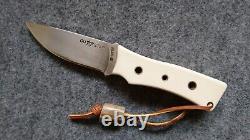 Dustar lahav hunting bushcraft knife one of kind custom ivorite micarta grips