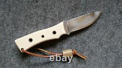 Dustar lahav hunting bushcraft knife one of kind custom ivorite micarta grips