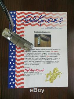 EVEL KNIEVEL'S CUSTOM ENGRAVED Bobby Grace putter- ONE-OF-A-KIND COA INCLUDED