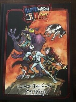 Earthworm Jim Launch the Cow Exc. Box Set + One of a Kind Headsketch by Doug T