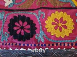 Embroidery Textile Vintage Wall Hanging, Bedspread Throw Blanket, One of a Kind