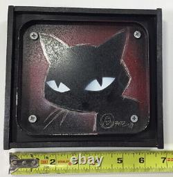 Emily Strange Rare One Of A Kind Mystery Black Cat Buzz Parker Metal Scratch Art