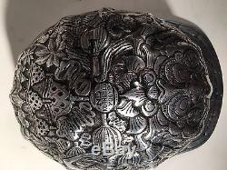 Engraved Tooled One of a Kind Silver Hard Hat Yogyakarta Indonesia Noor Raharjo