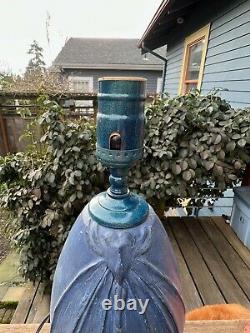 Ephraim Pottery Dragonfly Vase Table Lamp-One of a Kind
