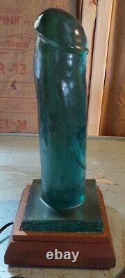 Erotic Eclectic Oddity One of a Kind Glass Table Lamp Great Conversation Piece