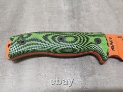 Esee 6 G10 3D contoured color swap scales. One of a kind! Kydex/leather sheath