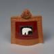 Esta Bain Art One Of A Kind Sculpture Native American Indigenous Man Clay 6x5