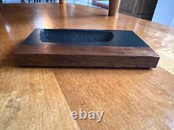 Evans Inspired Midcentury Modern One Of Kind Slate Rosewood Dish Tray Vide Poche