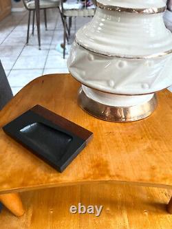 Evans Inspired Midcentury Modern One Of Kind Slate Rosewood Dish Tray Vide Poche