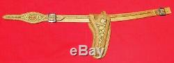 FINE ONE-OF-A KIND CHARREADA MICRO EMBROIDERED HOLSTER CARTRIDGE BELT RIG 1920s