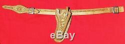 FINE ONE-OF-A KIND CHARREADA MICRO EMBROIDERED HOLSTER CARTRIDGE BELT RIG 1920s