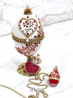 Faberge ONE OF A KIND Faberge egg style Real egg Music Faberge