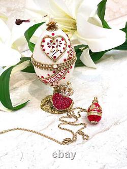 Faberge ONE OF A KIND Faberge egg style Real egg Music Faberge