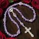 Faceted 8mm Amethyst Withsterling Silver 5 Decade Rosary One-of-a-kind Handmade