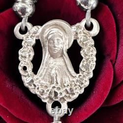 Faceted 8mm Amethyst WithSterling Silver 5 Decade Rosary One-of-A-Kind Handmade