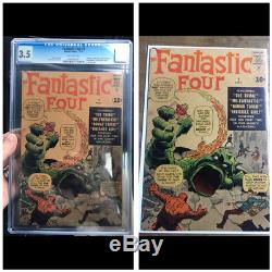 Fantastic Four 1 Signed by Stan Lee HALO CGC (true one of a kind)