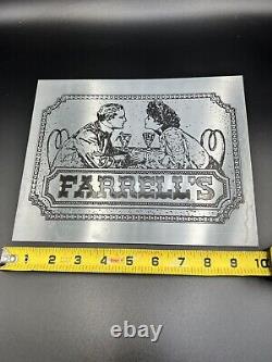 Farrell's ice cream printing press plate one of a kind
