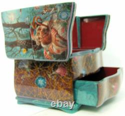 Fedoskino One of a Kind Russian Lacquer Box Baba-Yaga by Alexander Maslov