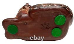 Folk Art Pottery Cat Vase Rare Unique One of a Kind with Makers Mark