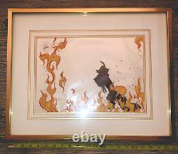 Framed Disney Certified One-Of-A-Kind Hand Painted Picture Cell Robin Hood Movie