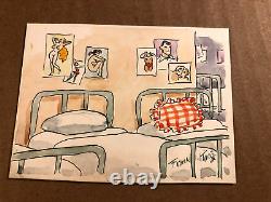 Frank King Very Rare Signed One Of A Kind Comic Illustration Art Drawing'52