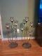 Franklin Iron Works Candle Holder Blown Glass Handcrafted Unique Vintage Boho