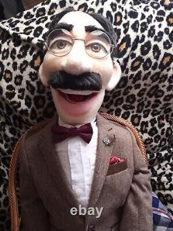 GROUCHO MARX Vent Figure Custom One Of A Kind Professional Soft Puppet LARGE