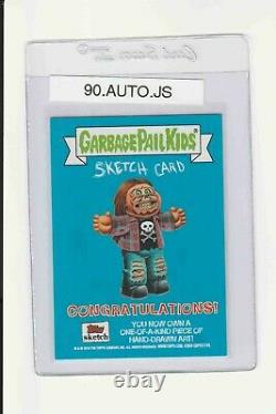 Garbage Pail Kids Smokin Joe SKETCH CARD GPK 2019 We Hate The 90s One of a Kind