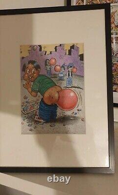 Garbage pail kids tom bunk colour rough one of a kind piece of art