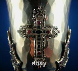 Gem Encrusted Fellowship Foundry Dragon Goblet -One of a kind- Medieval NEW PICS