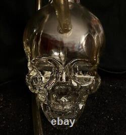 Glass water pipe bong bubbler Crystal Skull Unique One Of A Kind