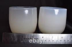 Glassybaby White Hand Blown Votive Candle Holder Set Kindness and Hugs