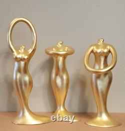 Gold Toned Figurines Unique Store Display One Of A Kind