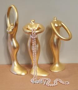 Gold Toned Figurines Unique Store Display One Of A Kind