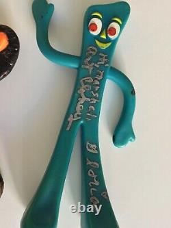 Gumby And Pokey Signed Creator Art Clokey + Wife Gloria One Of A Kind Rare