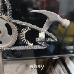 HAMMERHEAD SHARK One-of-a-Kind (OOAK) Steampunk Scrap Art Sculpture 17 X 18