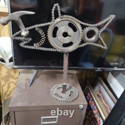 HAMMERHEAD SHARK One-of-a-Kind (OOAK) Steampunk Scrap Art Sculpture 17 X 18