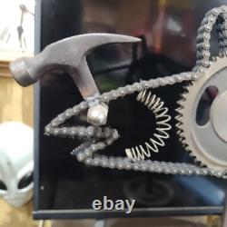 HAMMERHEAD SHARK One-of-a-Kind (OOAK) Steampunk Scrap Art Sculpture 17 X 18