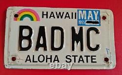 HARLEY DAVISON Personalized License Plate. BAD MC Hawaii. One of a kind