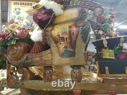 HEAVENLY SLEIGH-Custom One of a Kind Santa on Sleigh-COLLECTIBLE