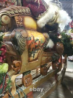 HEAVENLY SLEIGH-Custom One of a Kind Santa on Sleigh-COLLECTIBLE