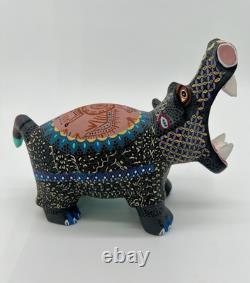 HIPPO- One of a kind wood hand-carved ALEBRIJE from Oaxaca, México